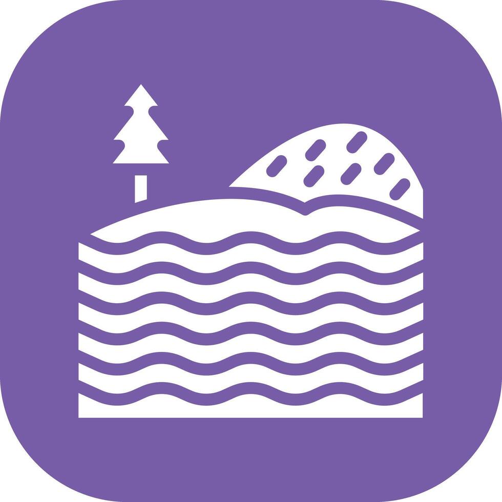 Lake Landscape Vector Icon