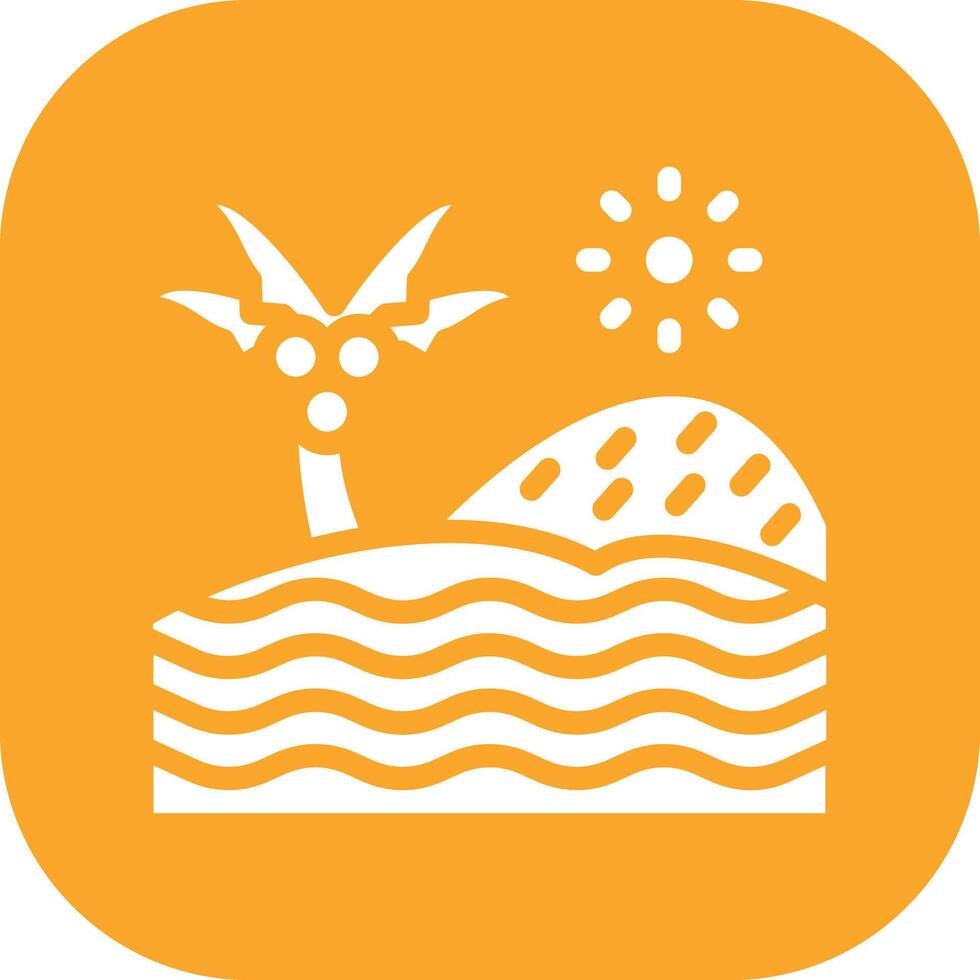 Beach Landscape Vector Icon