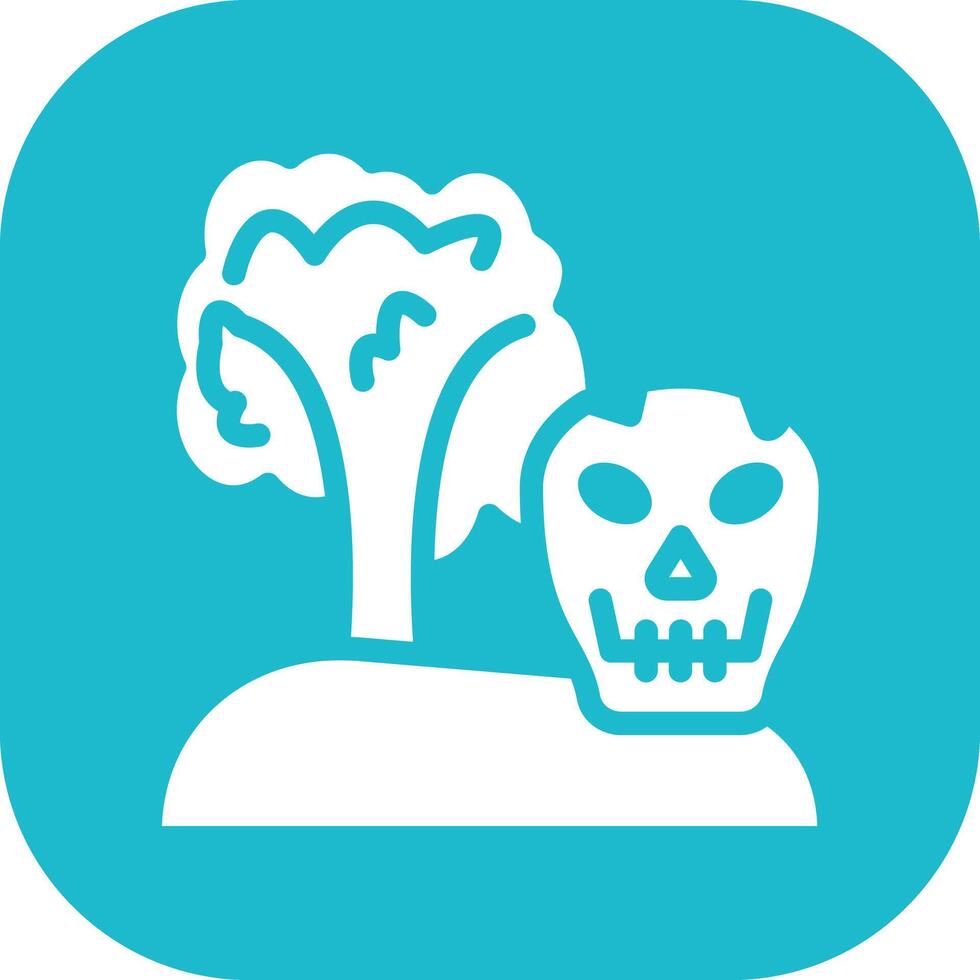 Skull Island Vector Icon