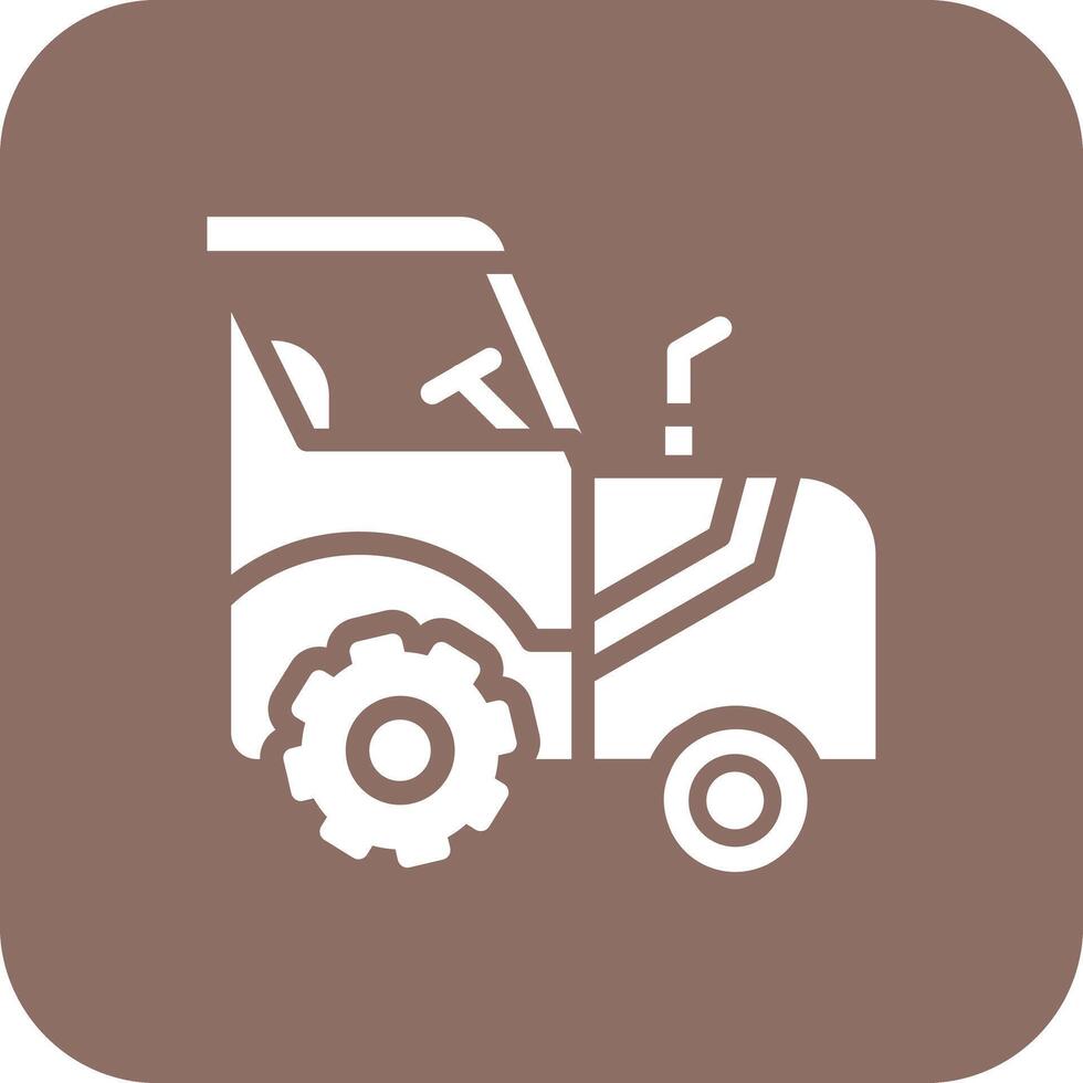 icono de vector de tractor