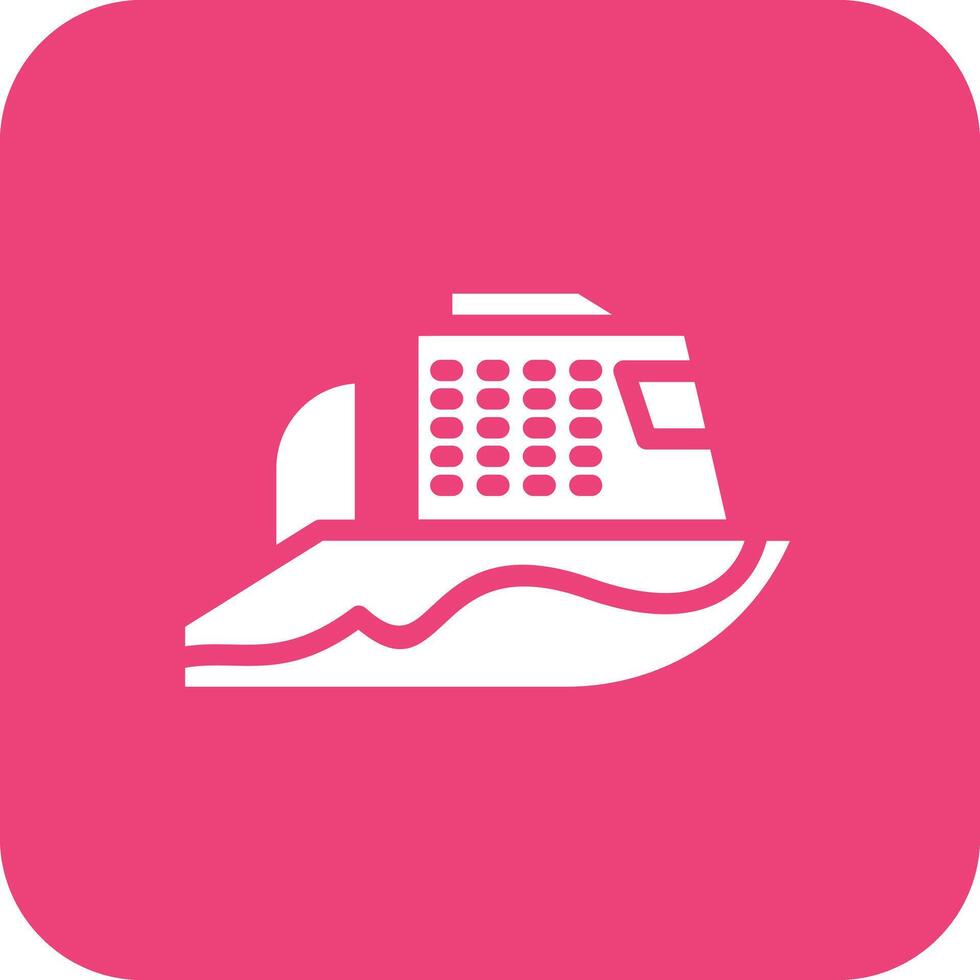 Ferry Boat Vector Icon