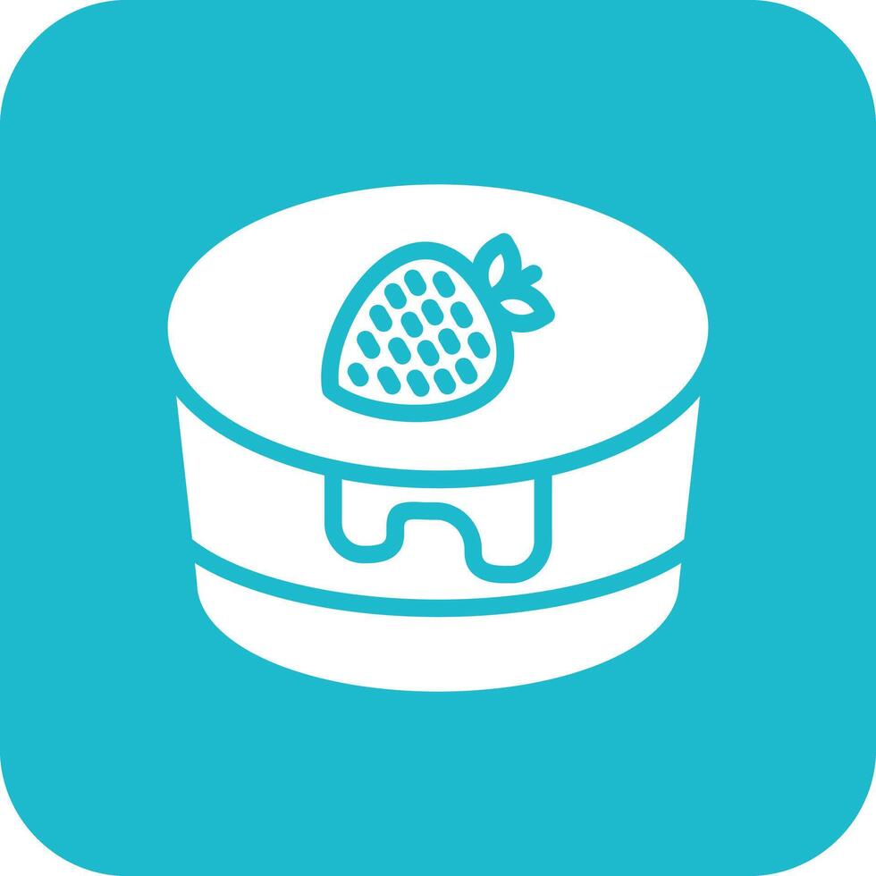 Strawaberry Cake Vector Icon