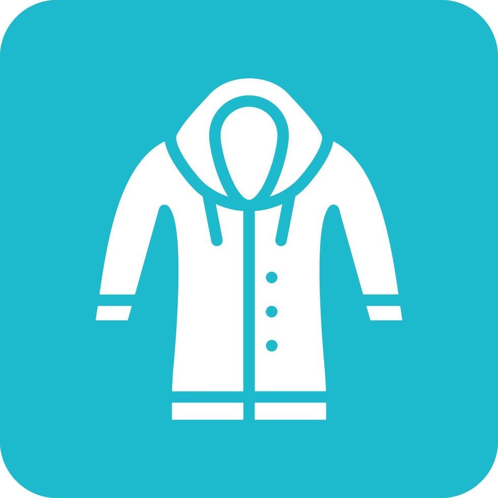 Man Raincoat Vector Icon