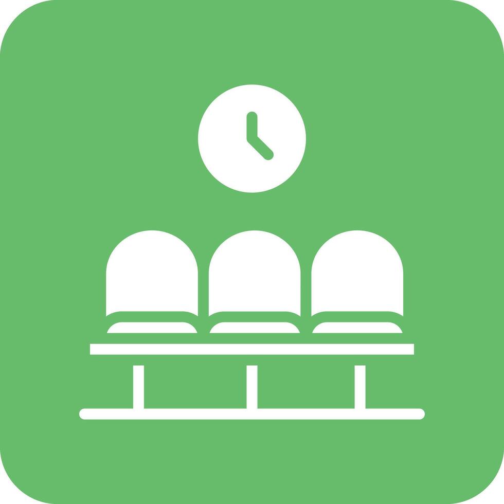 Airport Waiting Room Vector Icon