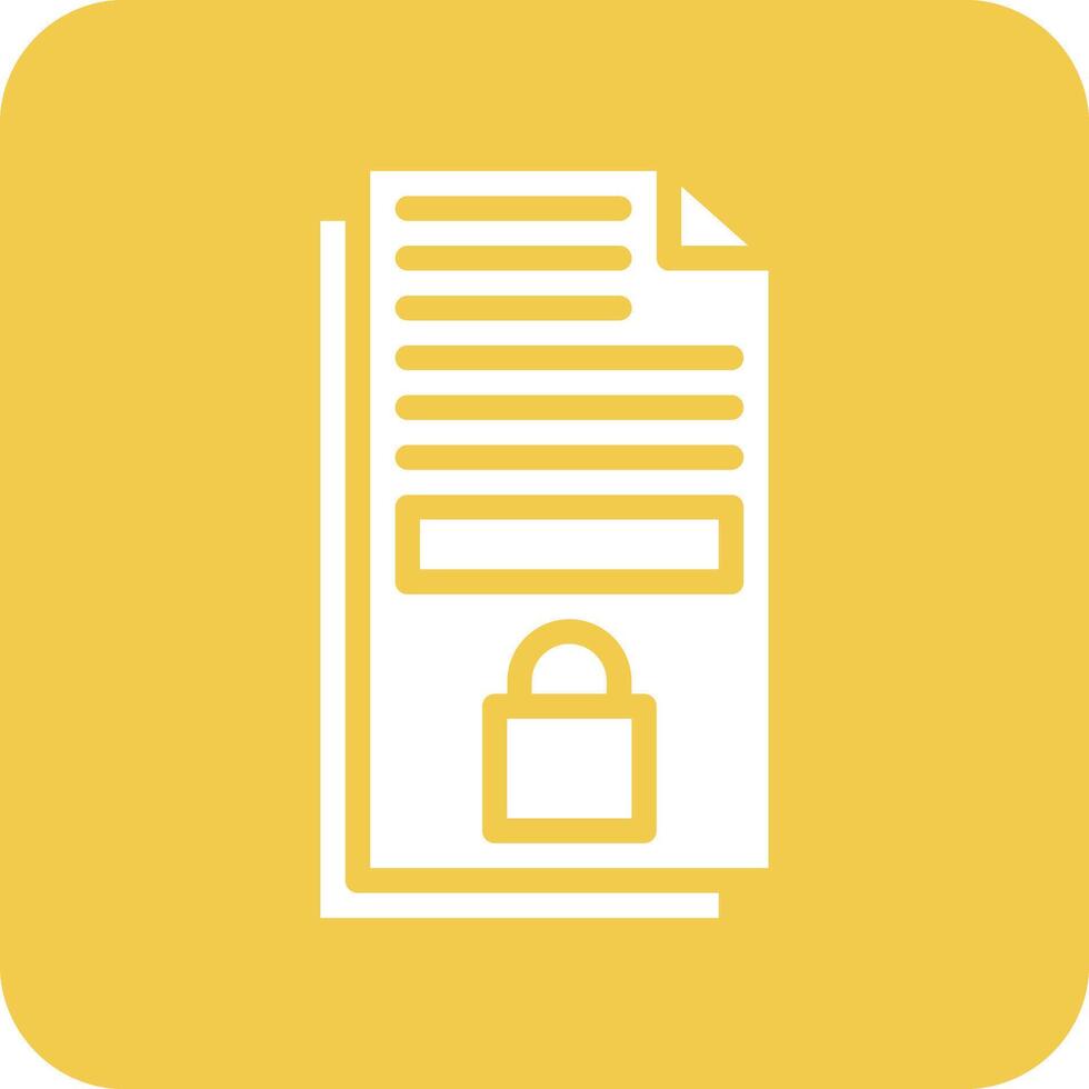 Document Locked Vector Icon