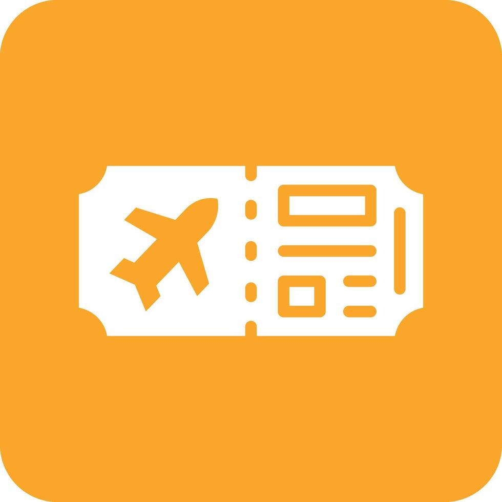 Flight Ticket Vector Icon