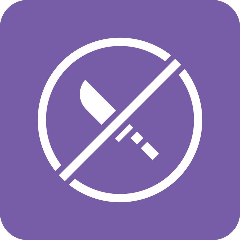 No Weapons Vector Icon