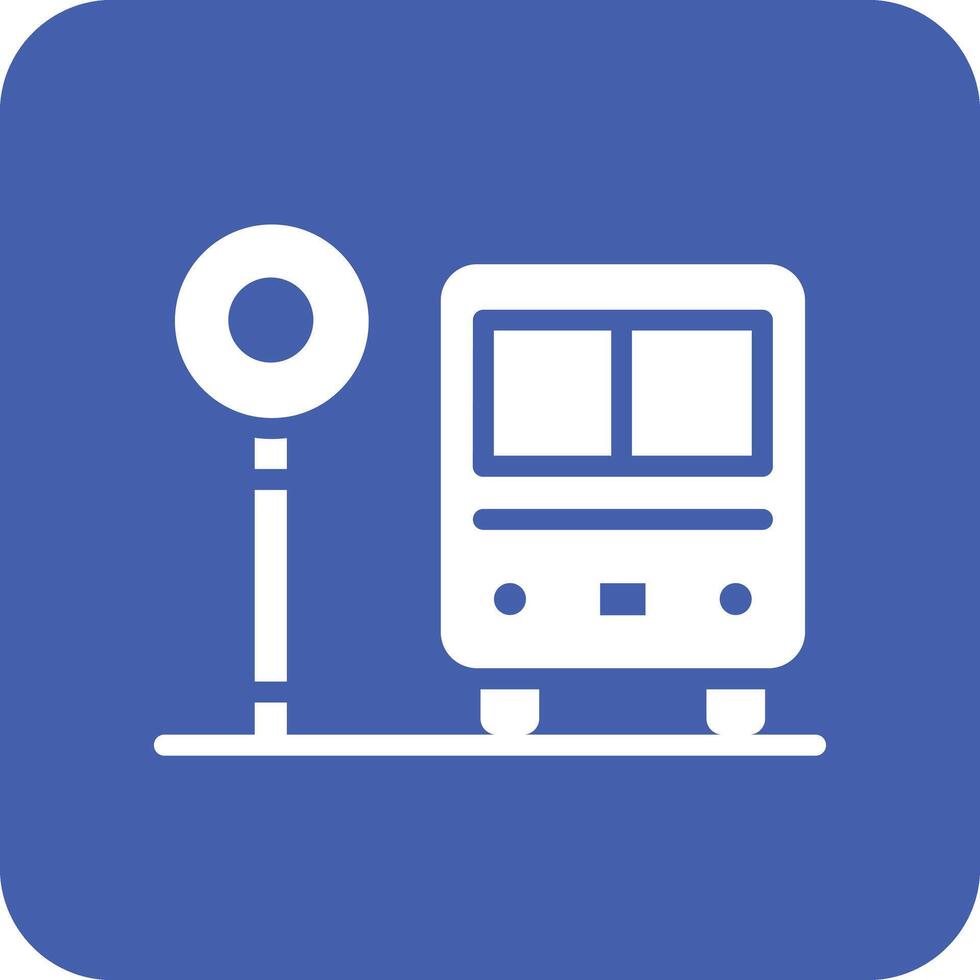 icono de vector de parada de autobús