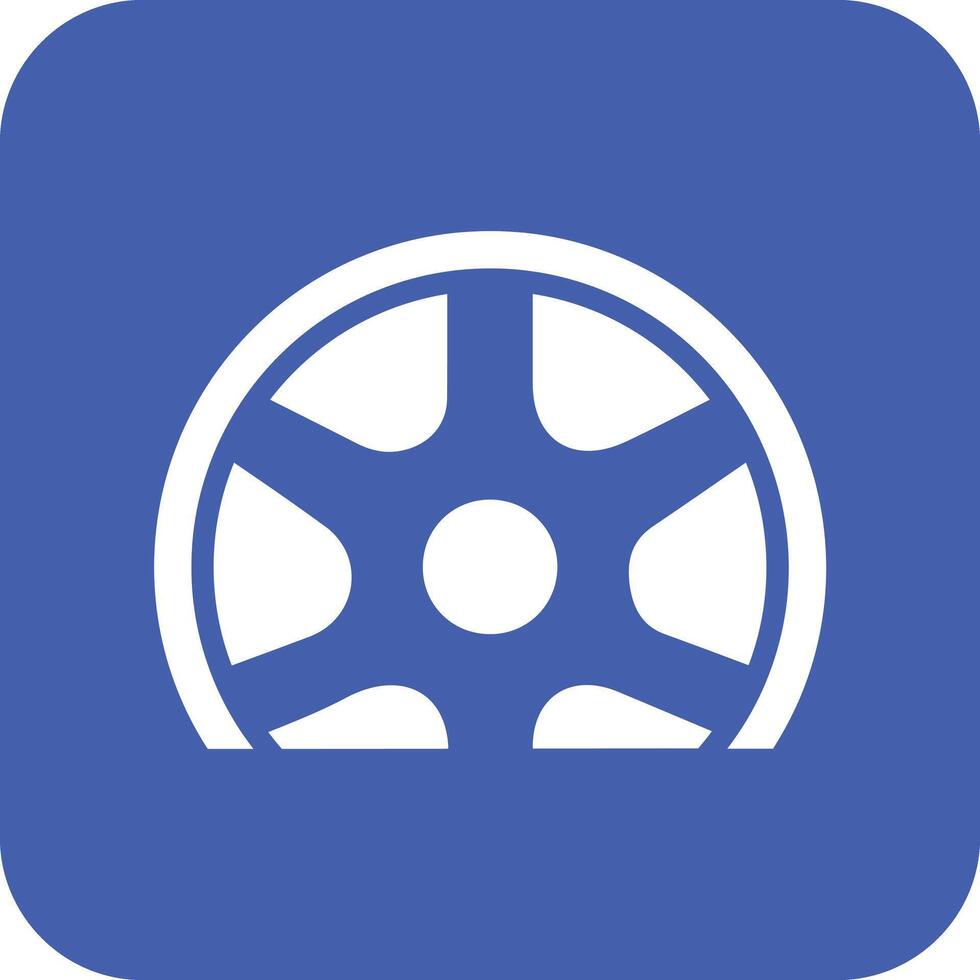 Flat Tire Vector Icon