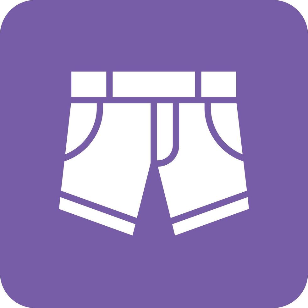 icono de vector de pantalones cortos