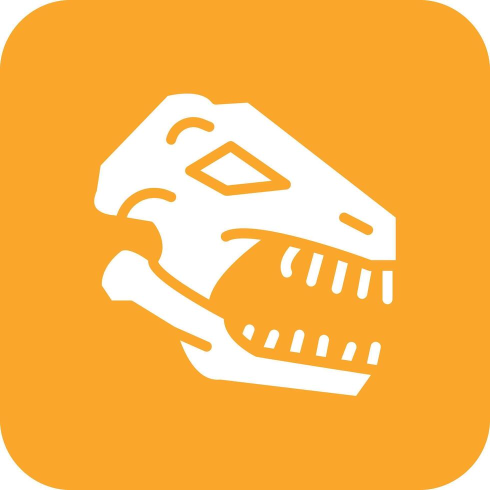 dinosaurio fósil vector icono