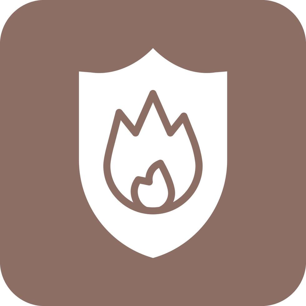 Fire Shield Vector Icon