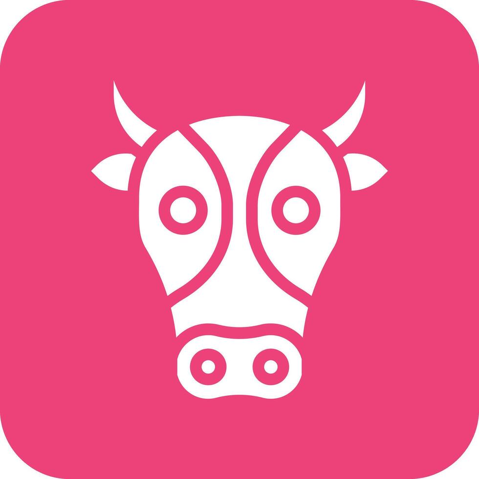 icono de vector de vaca