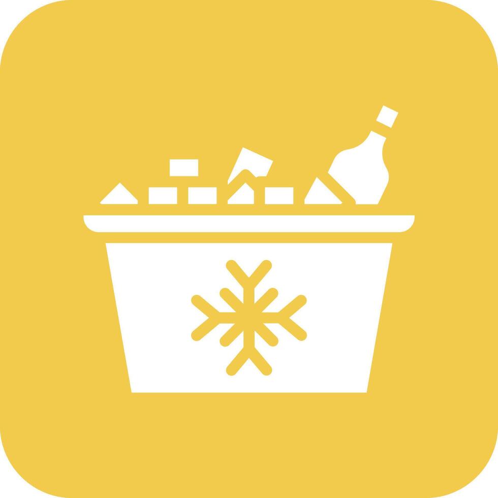 Ice Bucket Vector Icon