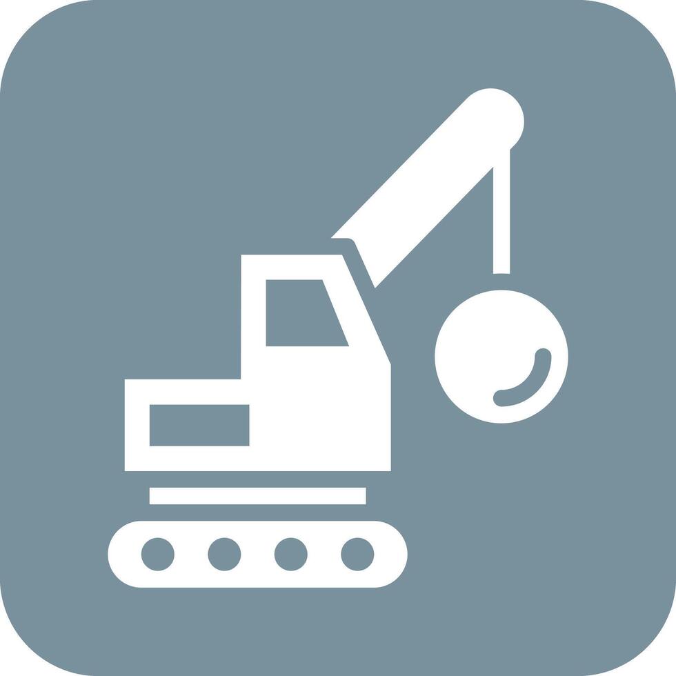 Demolition Crane Vector Icon