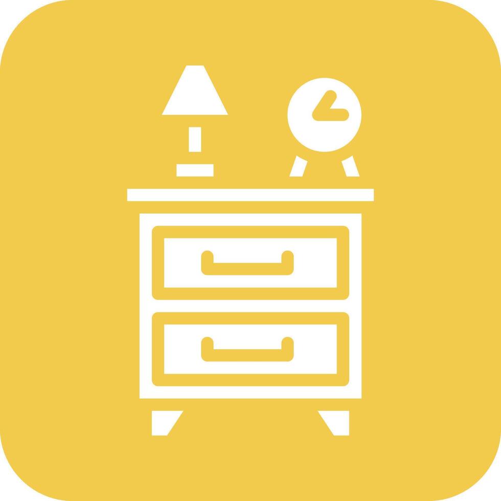 Bedside Table Vector Icon