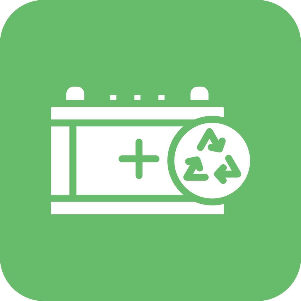 Battery Recycling Vector Icon