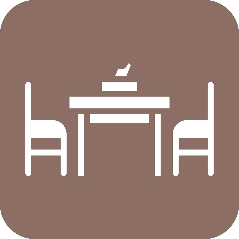 icono de vector de mesa de comedor