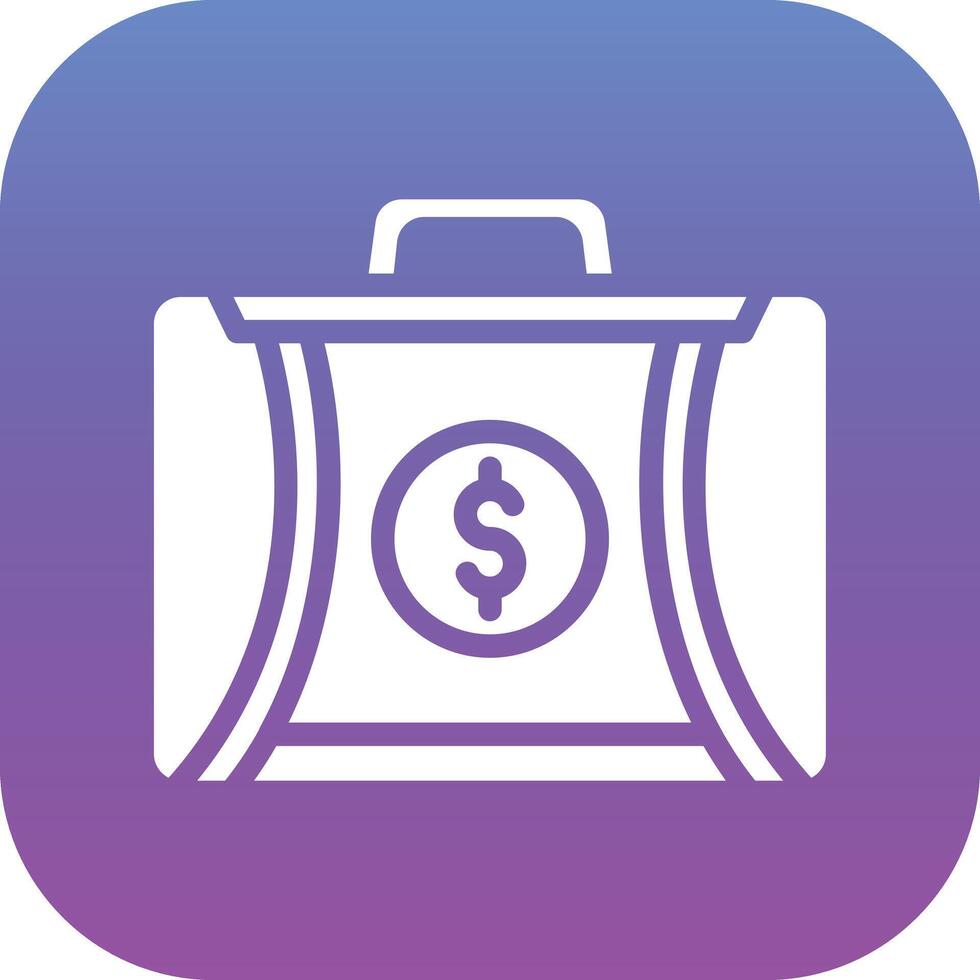 Money Suitcase Vector Icon