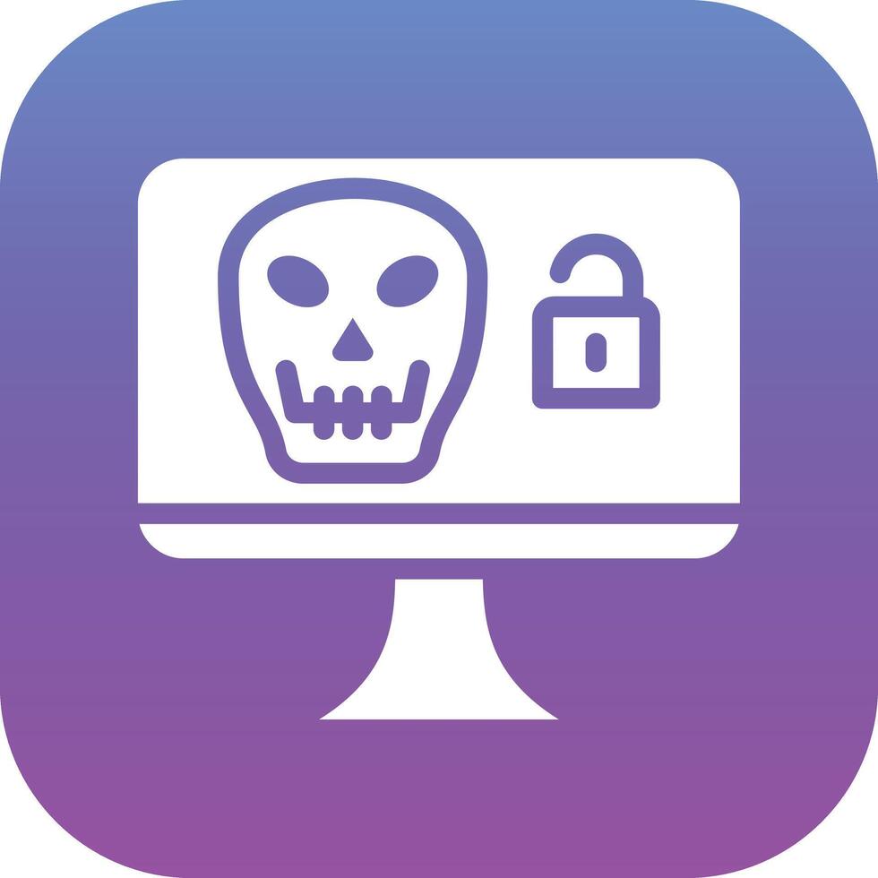 Computer Hacked Vector Icon Vector Icon