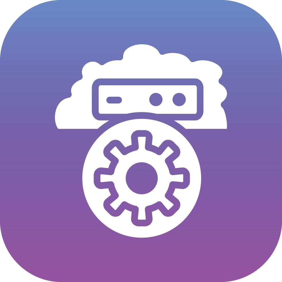 Cloud Setting Vector Icon