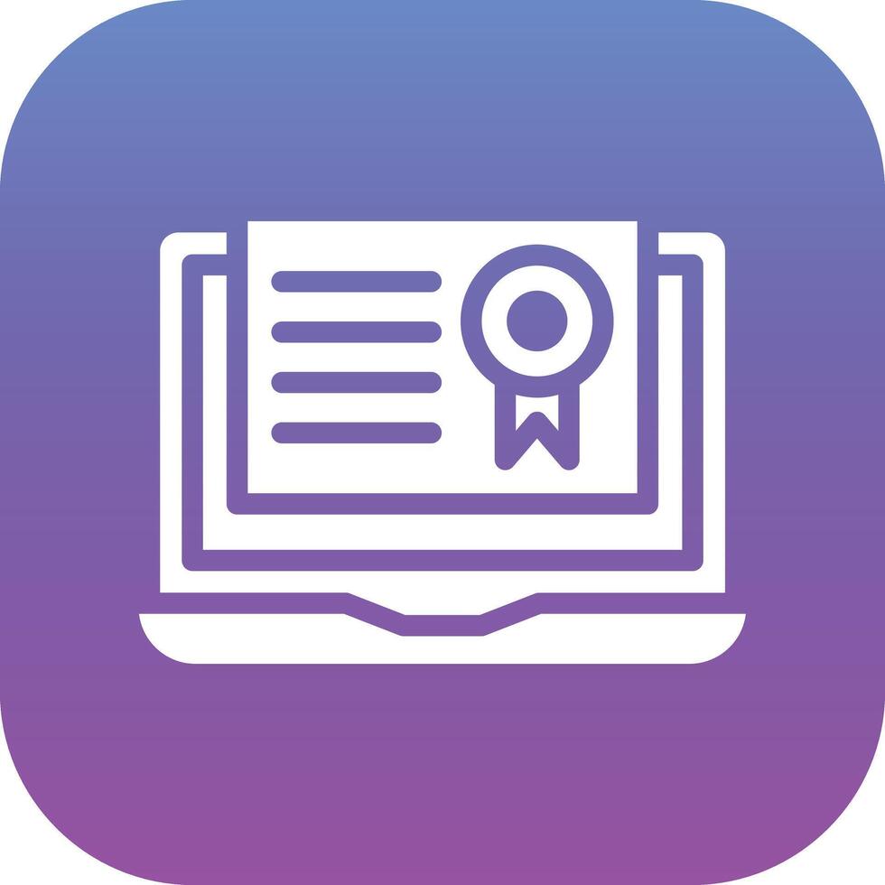 Online Diploma Vector Icon