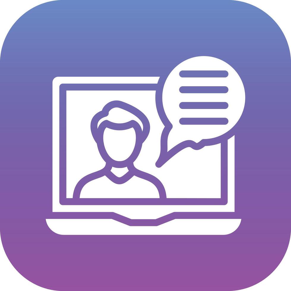 Online Lecture Vector Icon