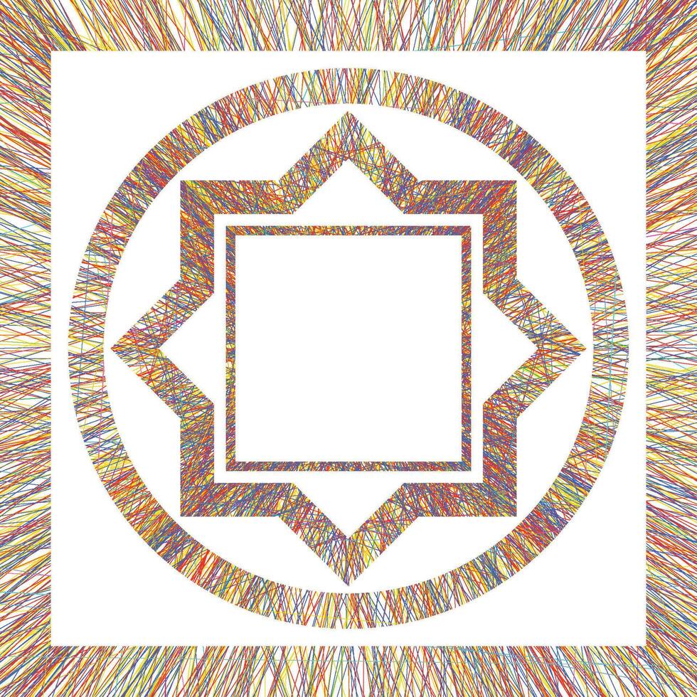 Random Sketched Colored Lines Frames Sect Vector