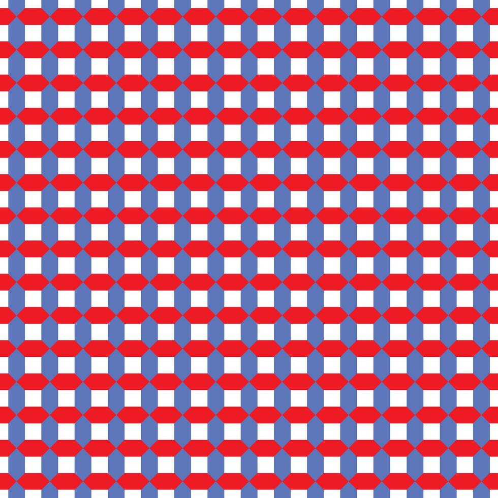 Tablecloth Seamless Red Blue Pattern Vector