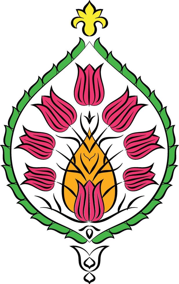 Indian Traditional and Cultural Rangoli, Alpona, Kolam, or Paisley vector line art. Bengal art India. for textile printing