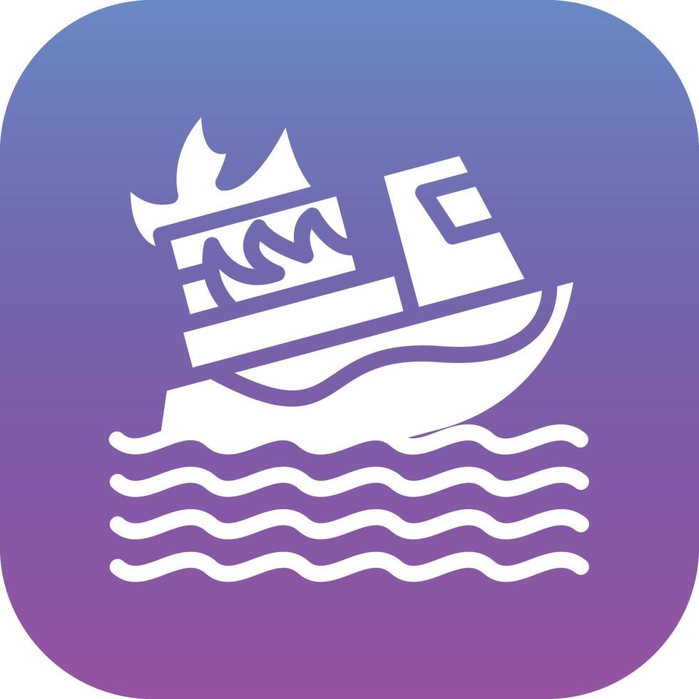 Burning Ship Vector Icon