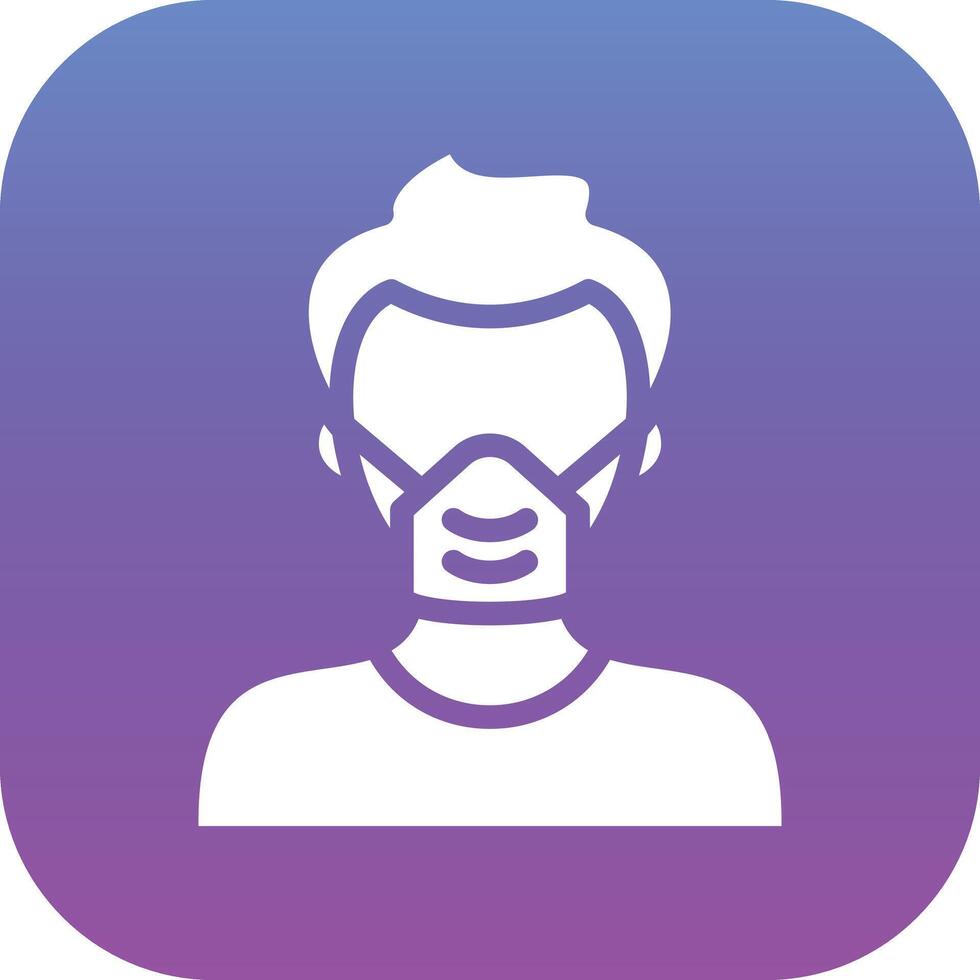 Man Wearing Mask Vector Icon