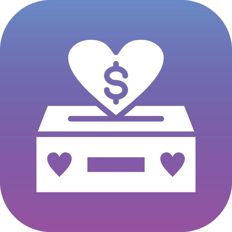 Charity Box Vector Icon