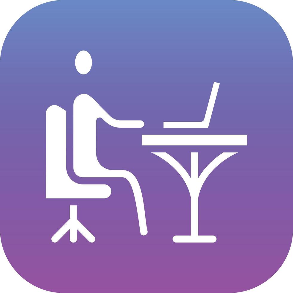 Working on Computer Vector Icon