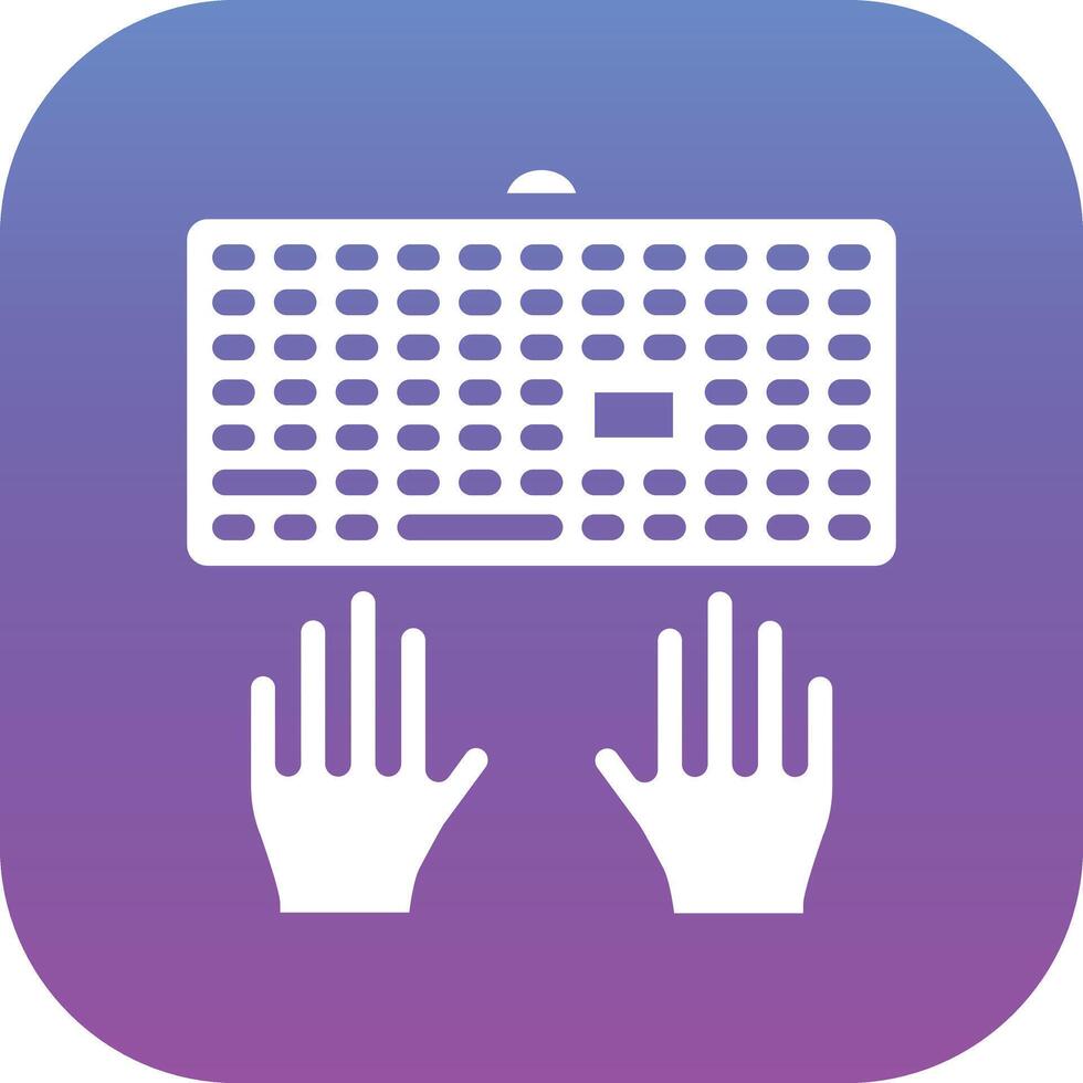 Typing on Keyboard Vector Icon