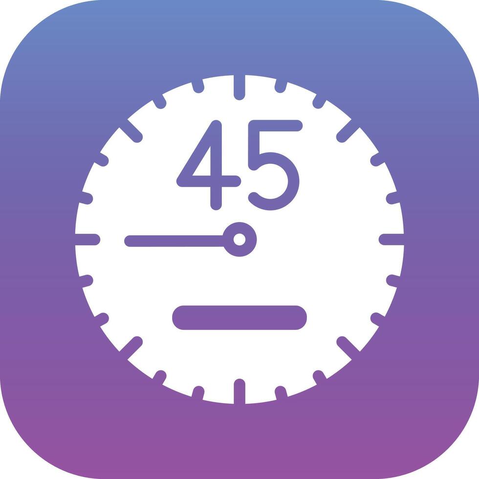 45 Minutes Vector Icon