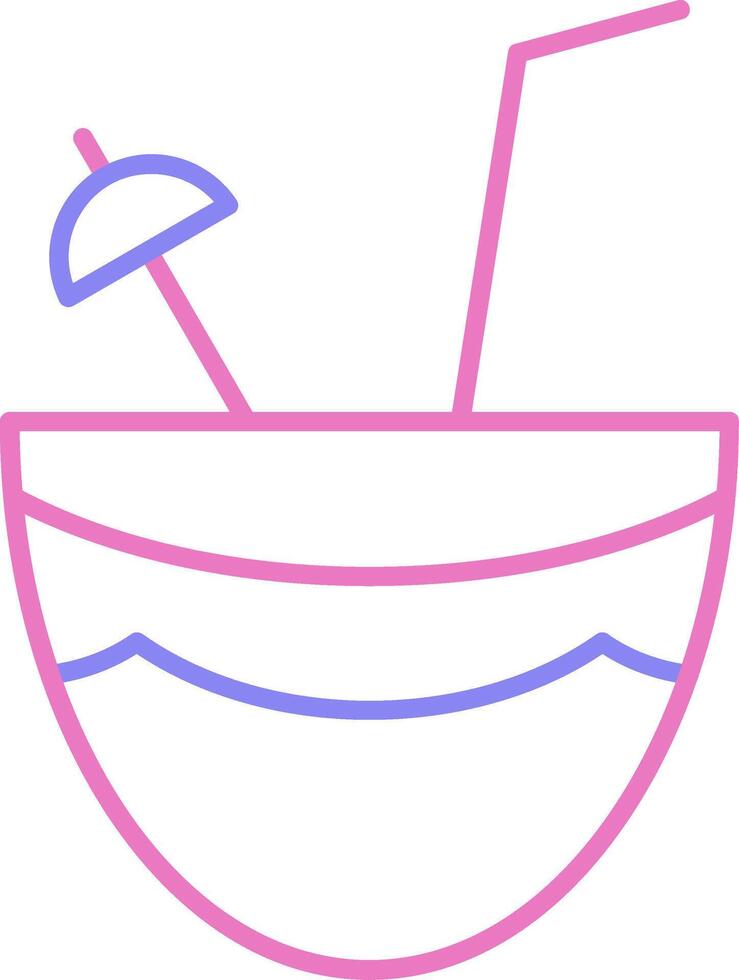 Coconut Linear Two Colour Icon vector