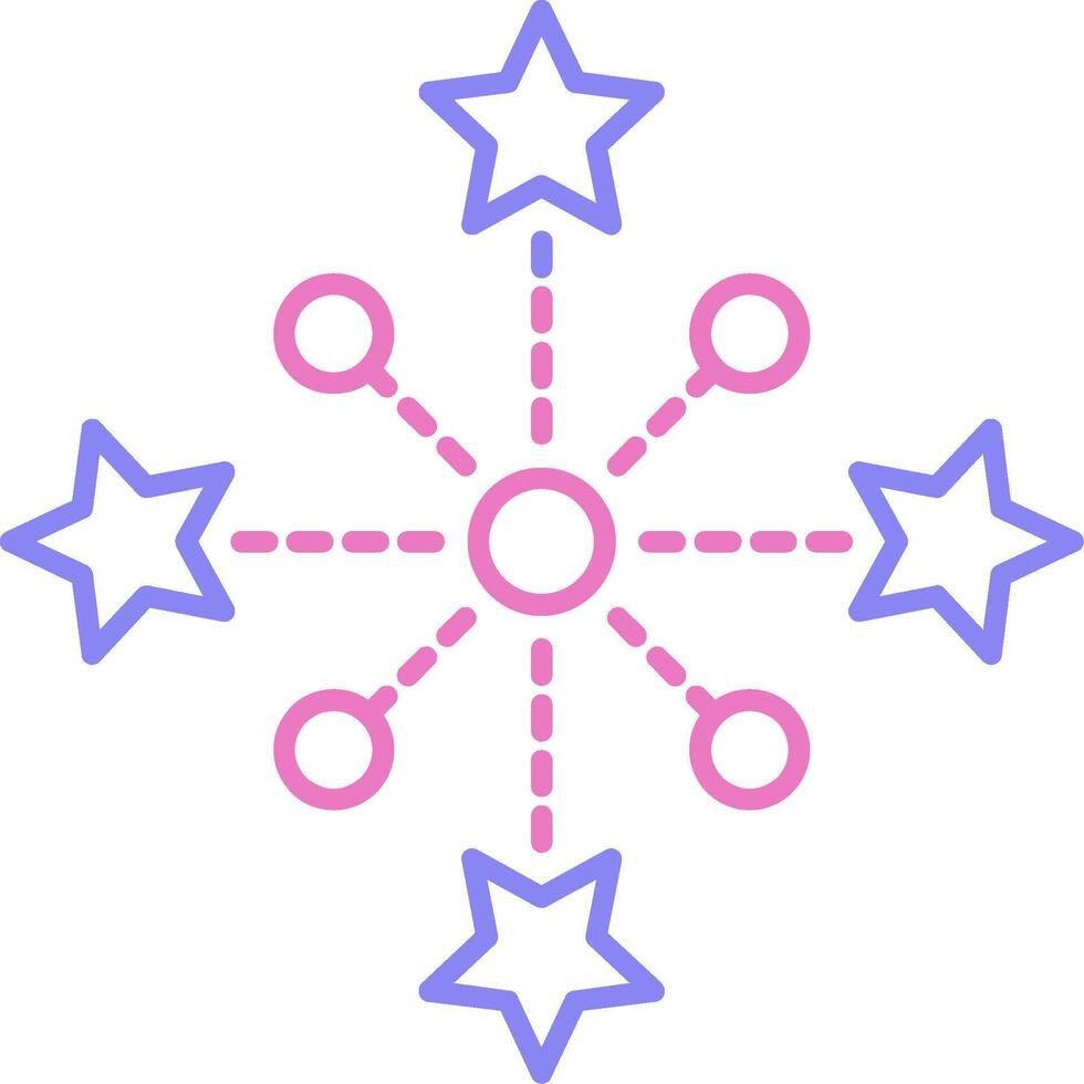 Fireworks Linear Two Colour Icon vector