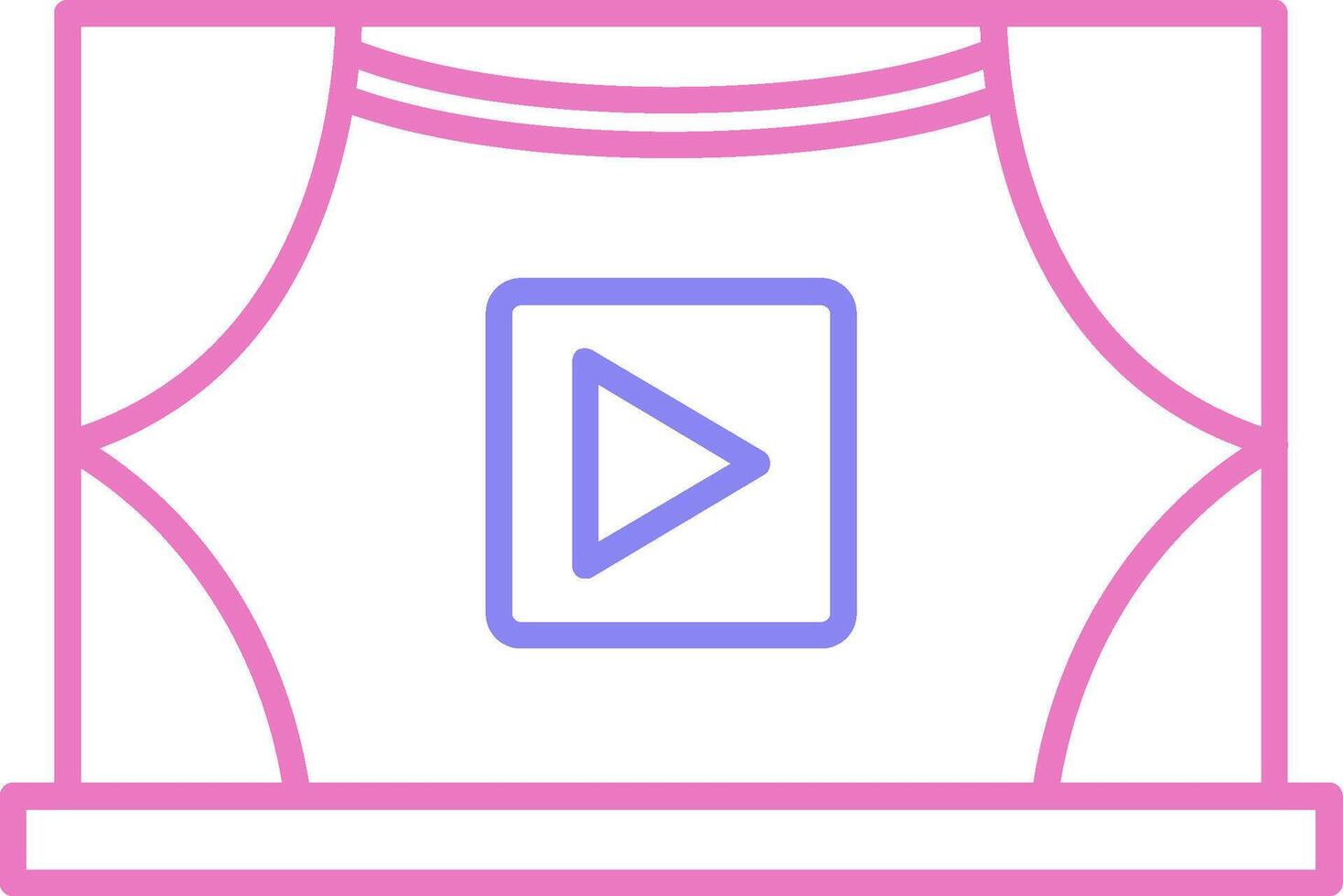 Theater Linear Two Colour Icon vector