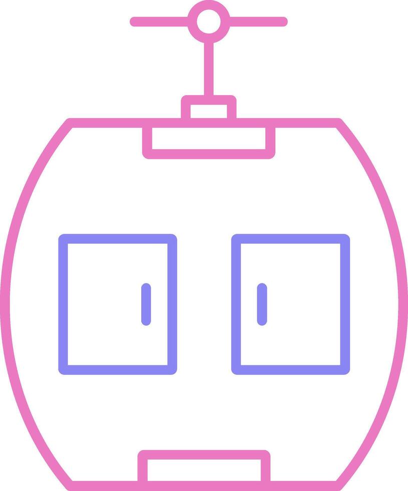 Gondola Linear Two Colour Icon vector