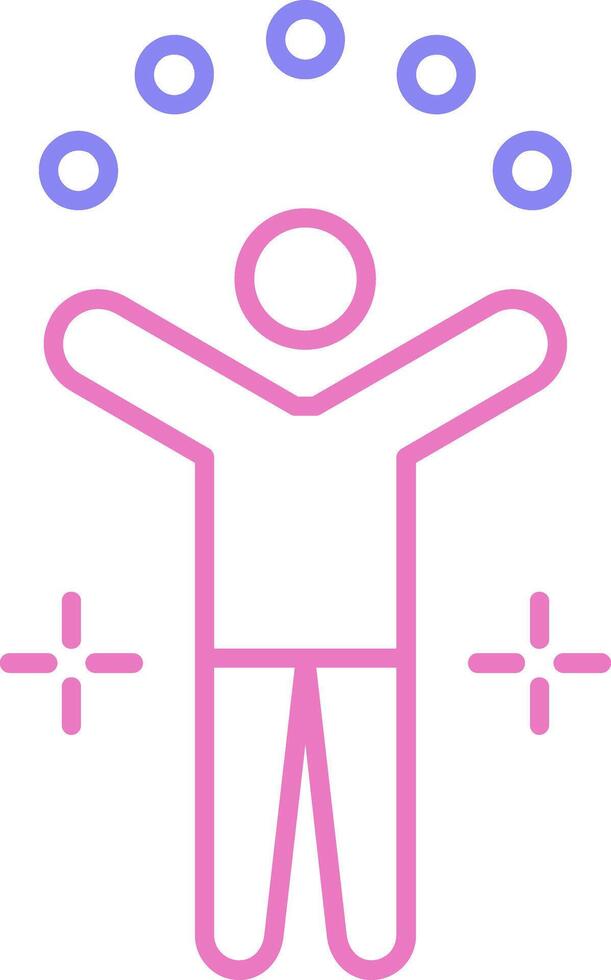 Juggling Ball Linear Two Colour Icon vector