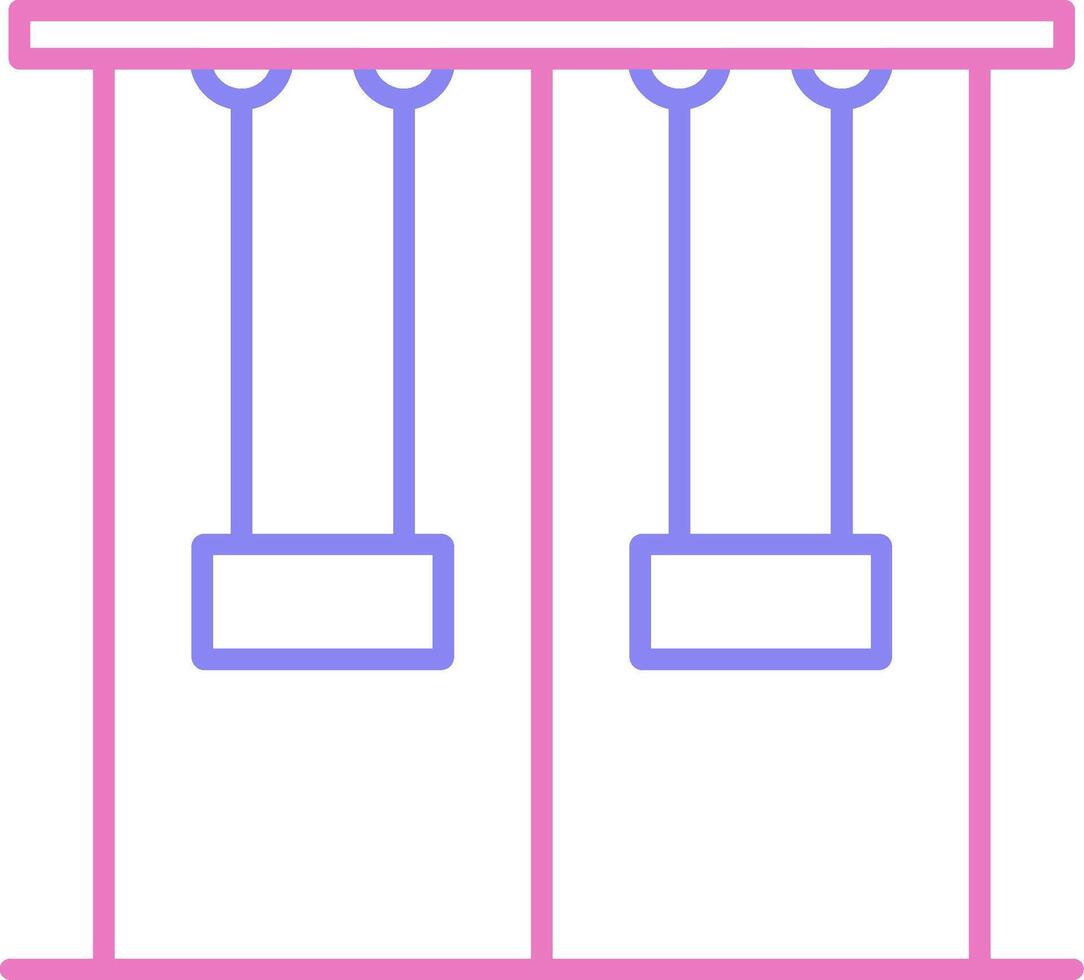 Swing Linear Two Colour Icon vector