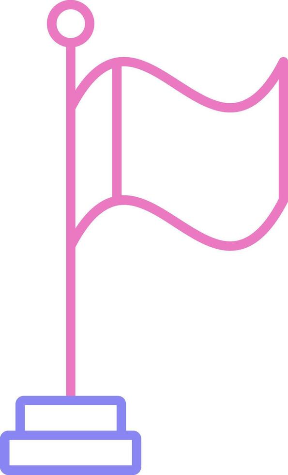 Flag Linear Two Colour Icon vector