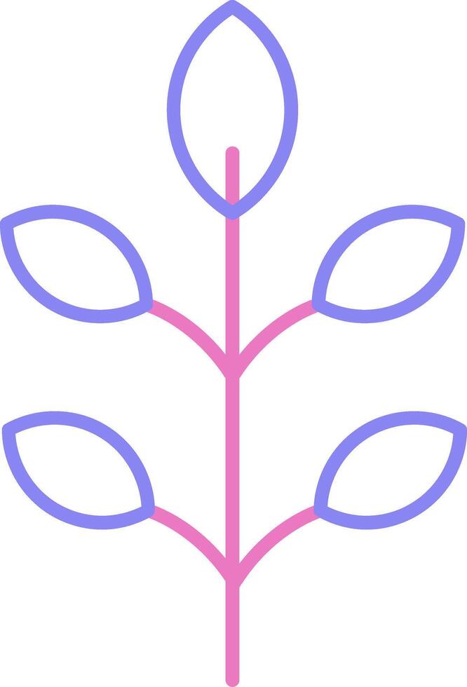 Leaf Linear Two Colour Icon vector