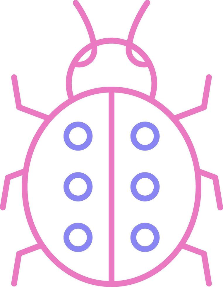 Ladybug Linear Two Colour Icon vector