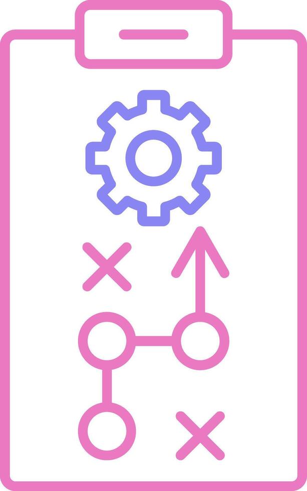 Strategy Linear Two Colour Icon vector