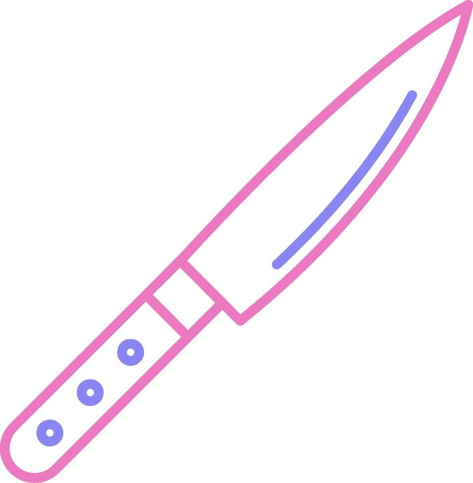 Knife Linear Two Colour Icon vector