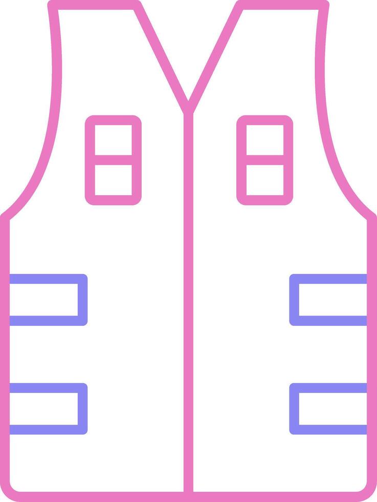 Bullet Proof Vest Linear Two Colour Icon vector