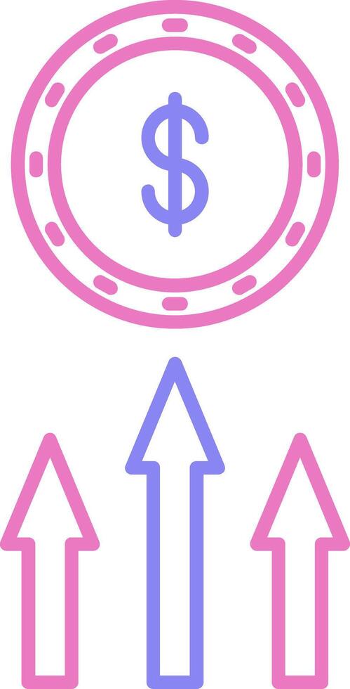 Income Linear Two Colour Icon vector