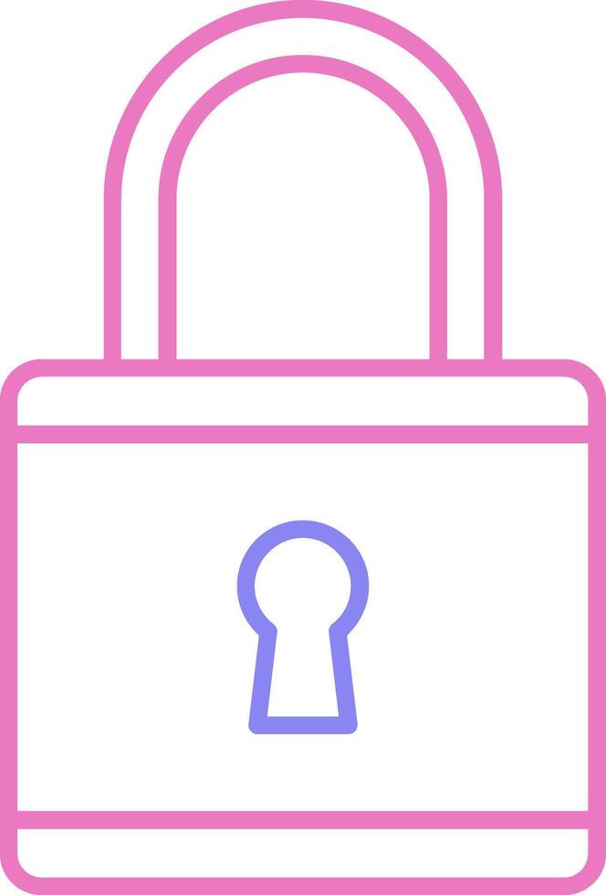 Locked Linear Two Colour Icon vector